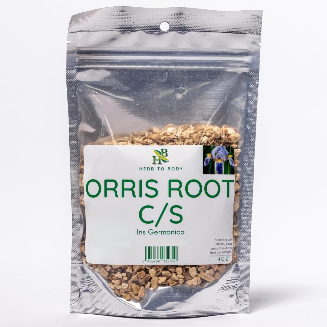 Herb To Body orris root cut and sifted pieces for herbal blends and potpourri.