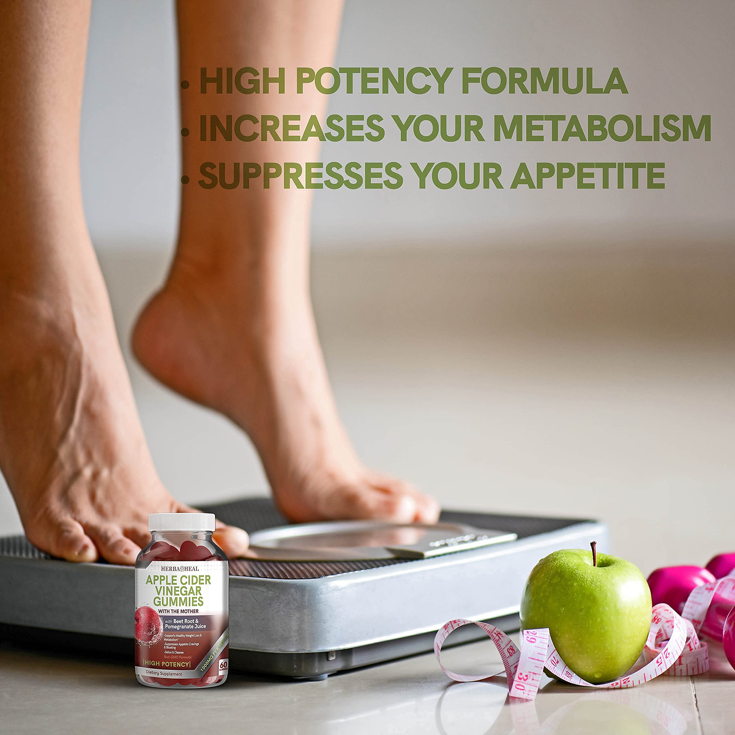 Herba Heal gummies in gym setting suggesting energy-friendly routine