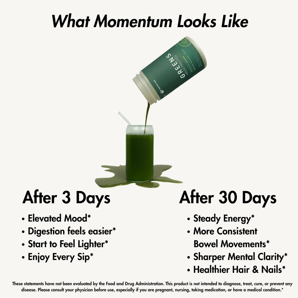Herbal Ape Daily Greens prebiotic and probiotic blend for gut support.