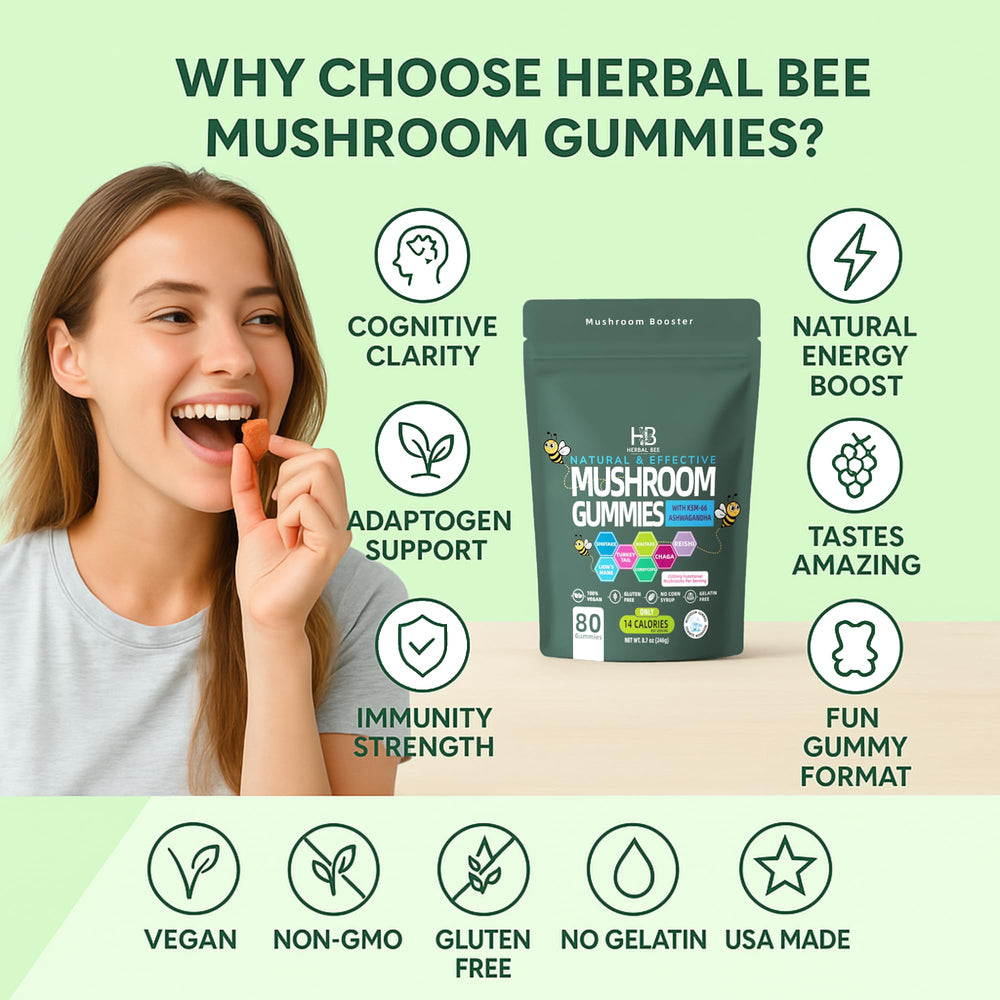 Herbal Bee vegan gluten-free packaging label.