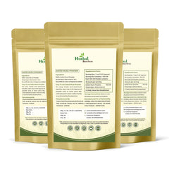 HERBAL BROTHERS Safed Musli powder back label highlighting organic sourcing