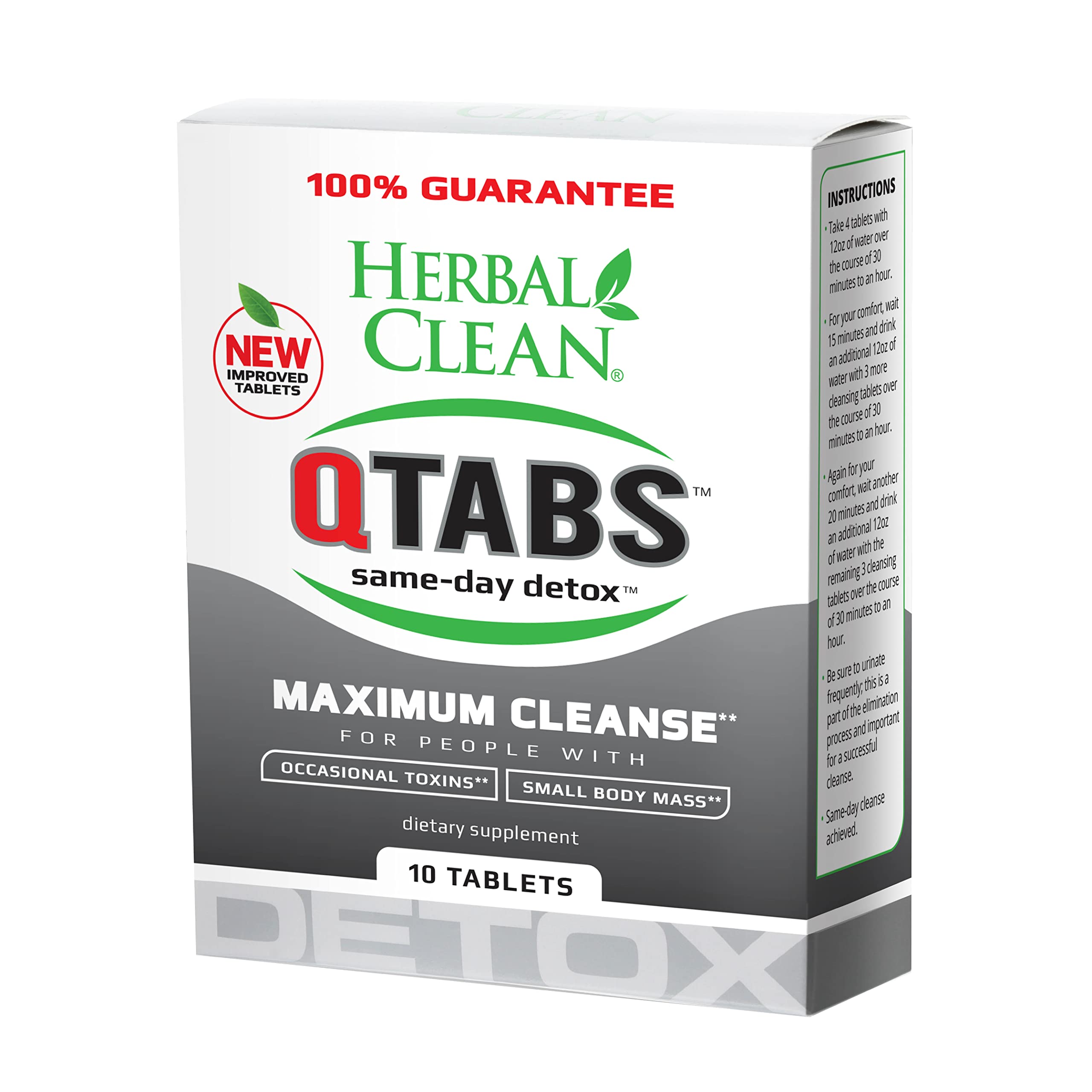 Herbal Clean QTabs on-the-go pack for discreet, fast detox