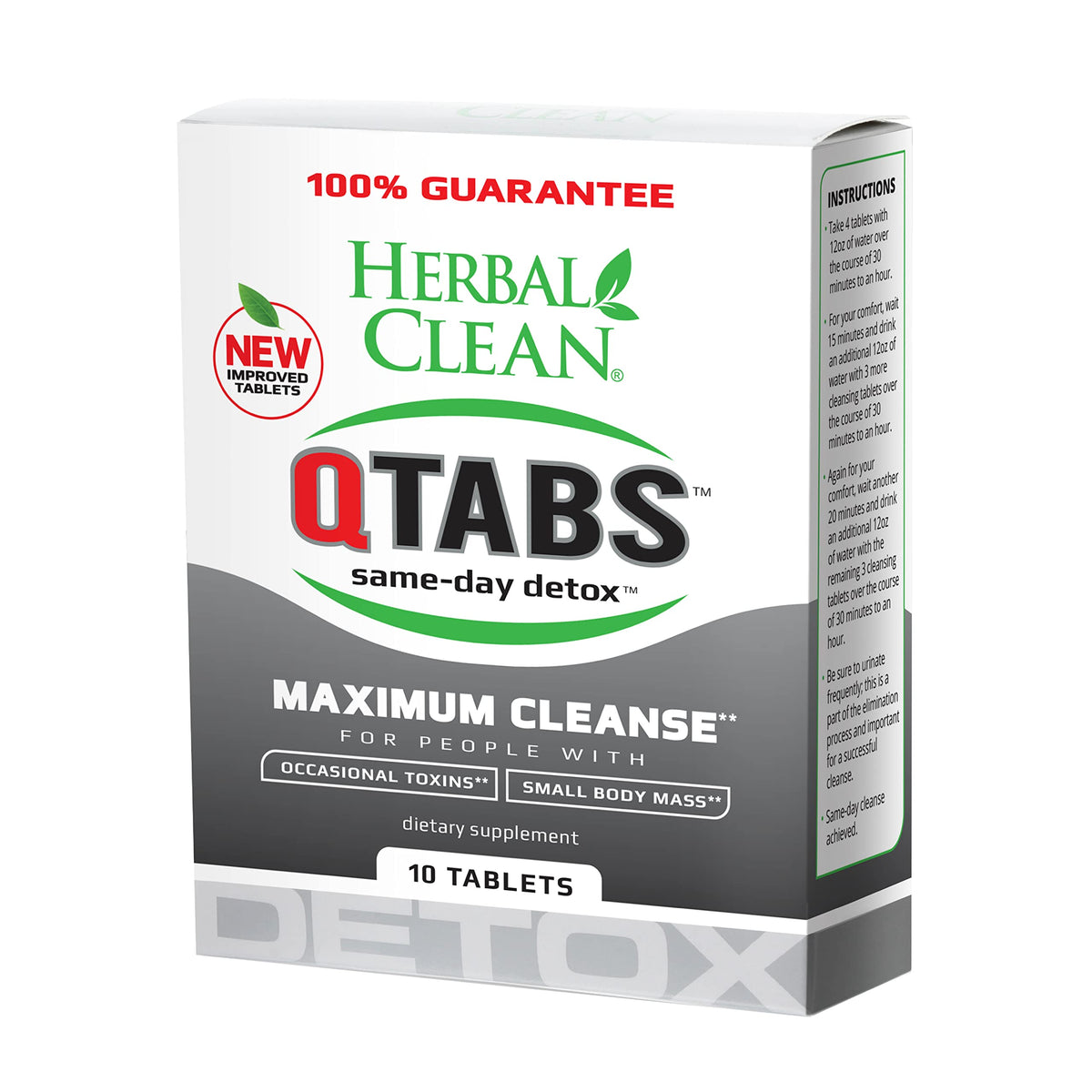 Herbal Clean QTabs on-the-go pack for discreet, fast detox