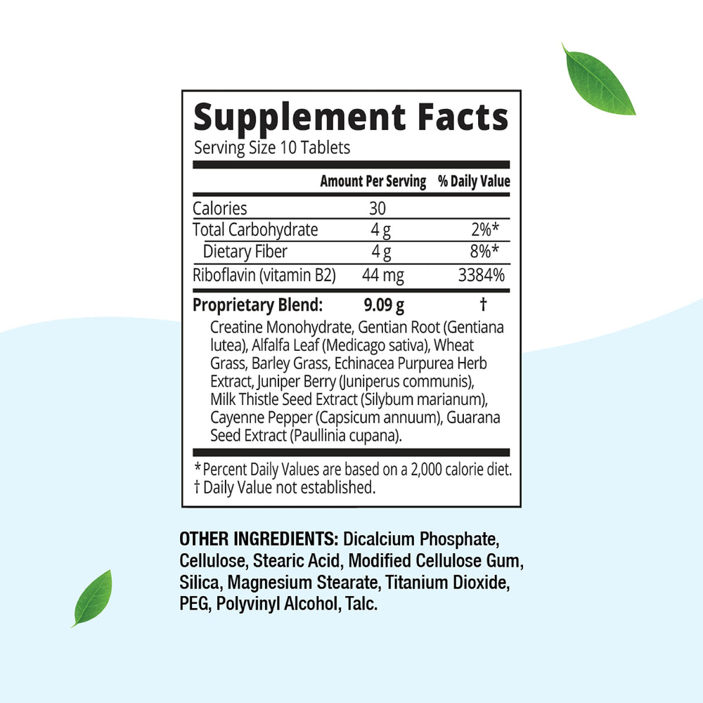 Close-up of Herbal Clean QTabs tablets in compact design