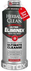 Herbal Clean Eliminex bottle pour for quick cleanse support