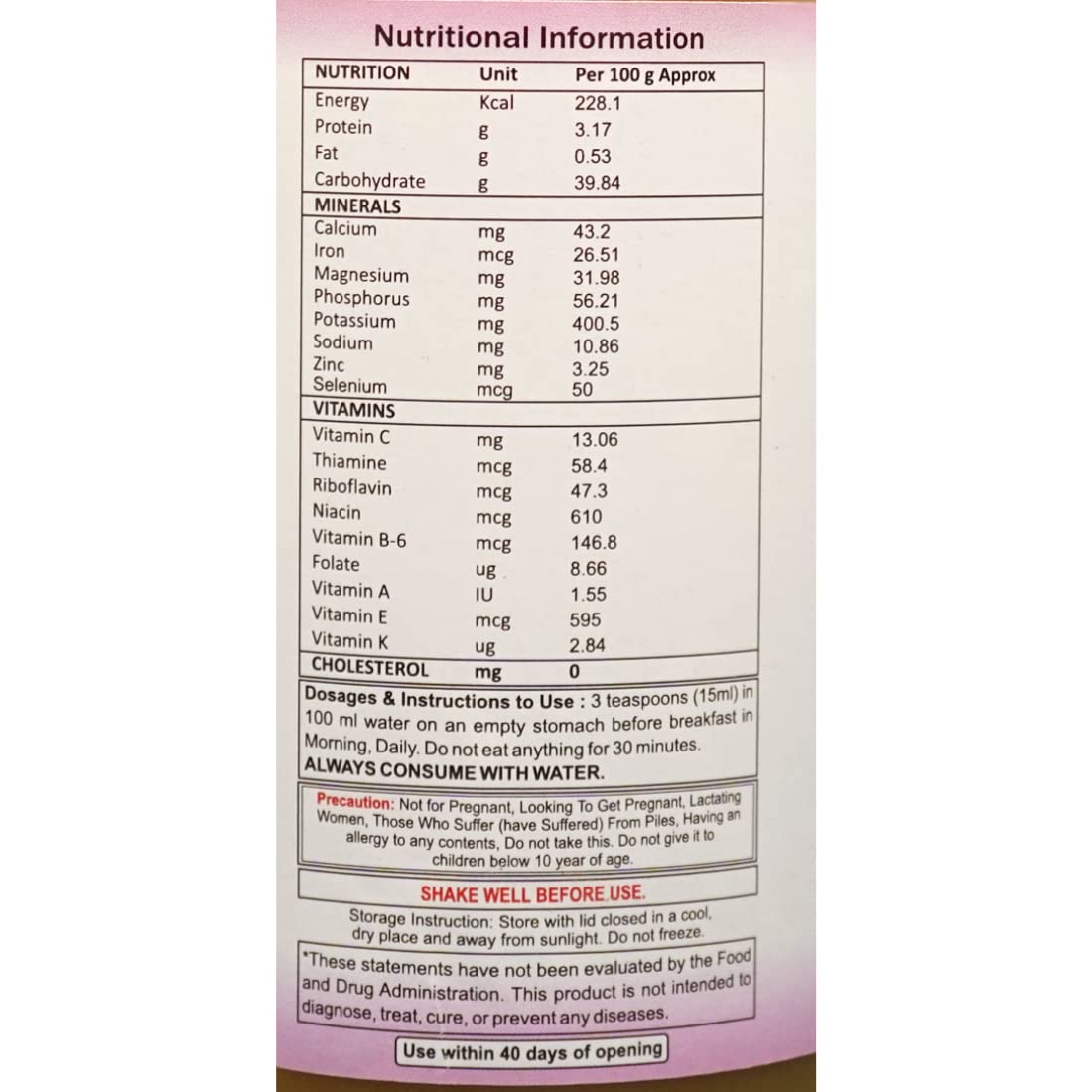 HERBAL DAILY Women's Wellness Syrup label promoting natural herbs and additive-free formula.