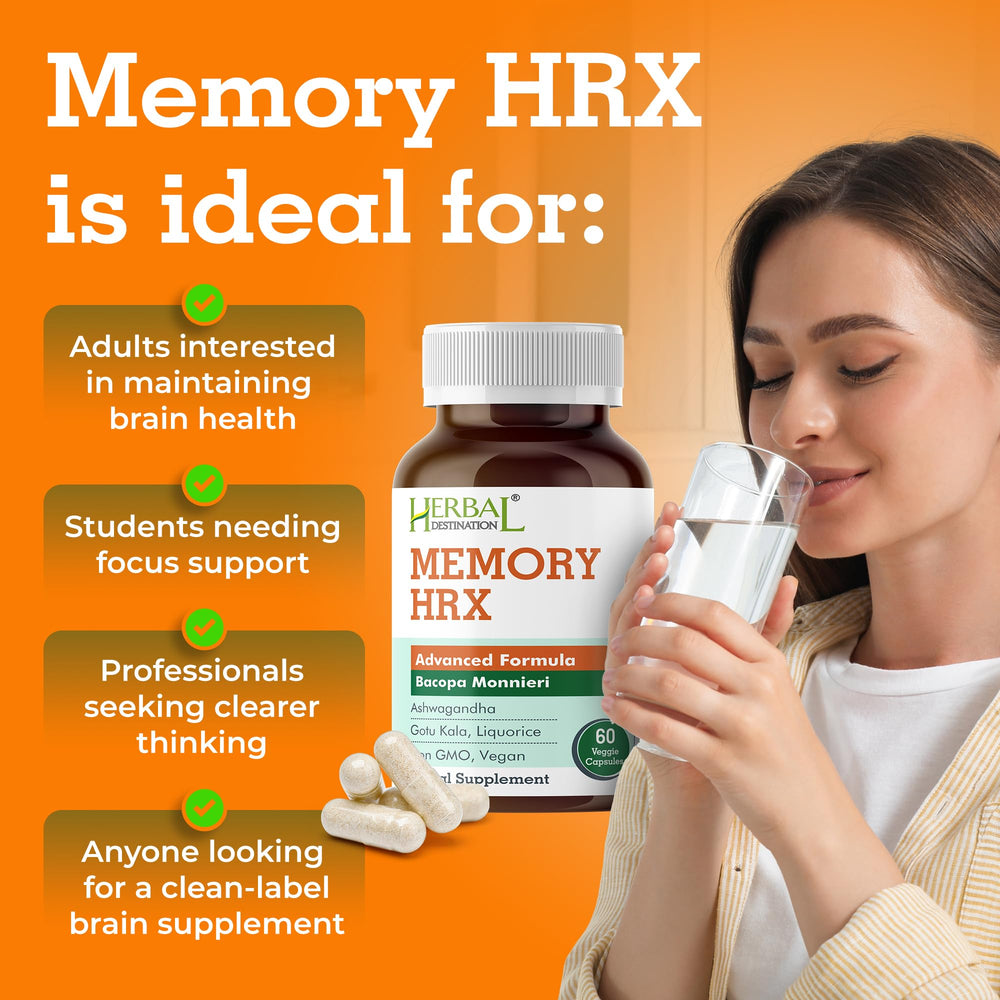 Herbal Destination Memory Hrx pill cap shows secure closure.