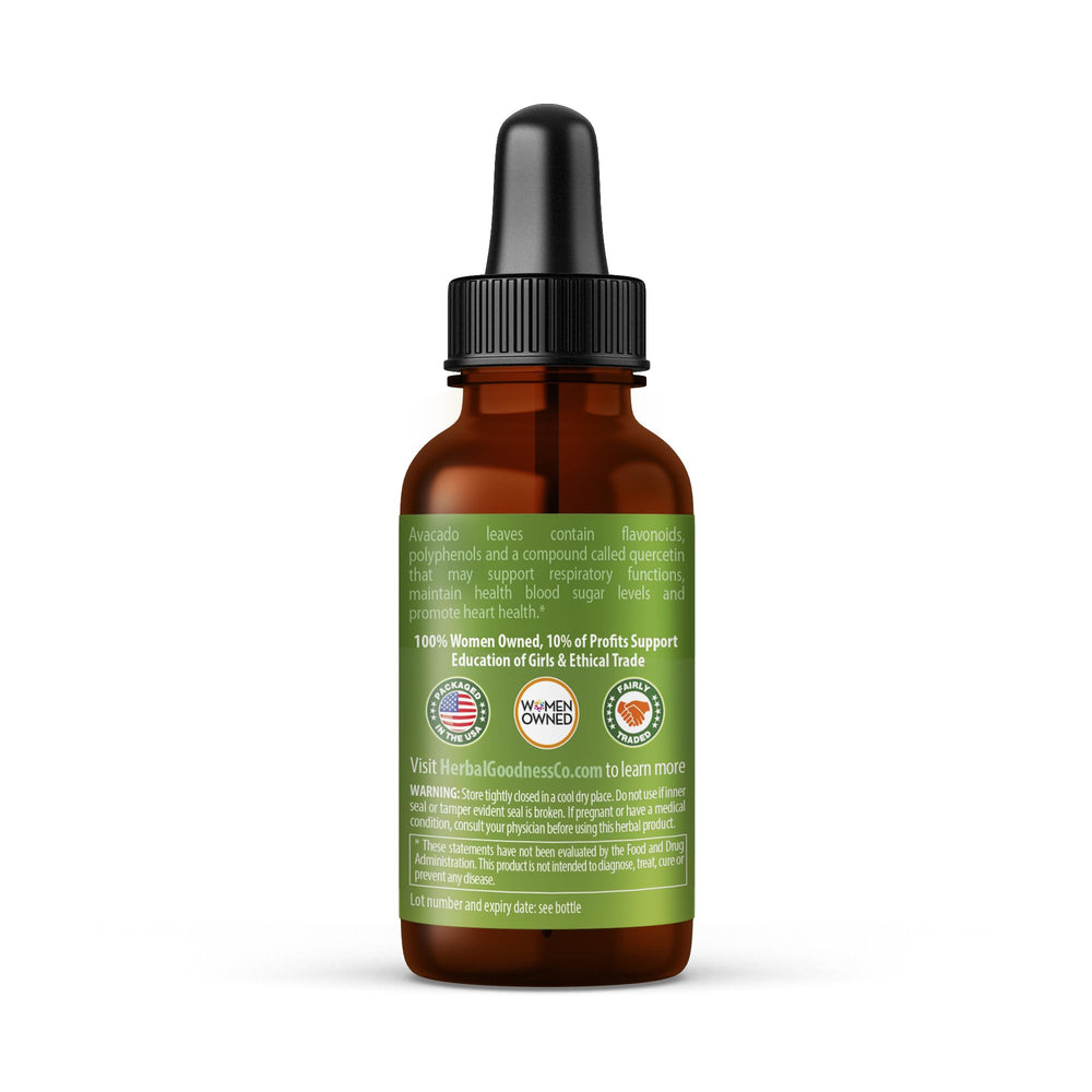 Herbal Goodness Avocado Leaf Extract dropper enables easy, precise daily dosing.