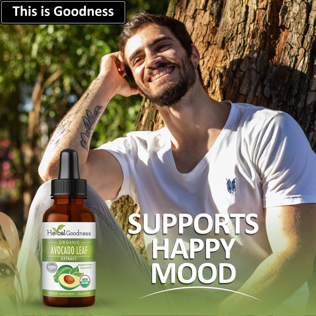 Herbal Goodness Avocado Leaf Extract packaging signals premium quality.