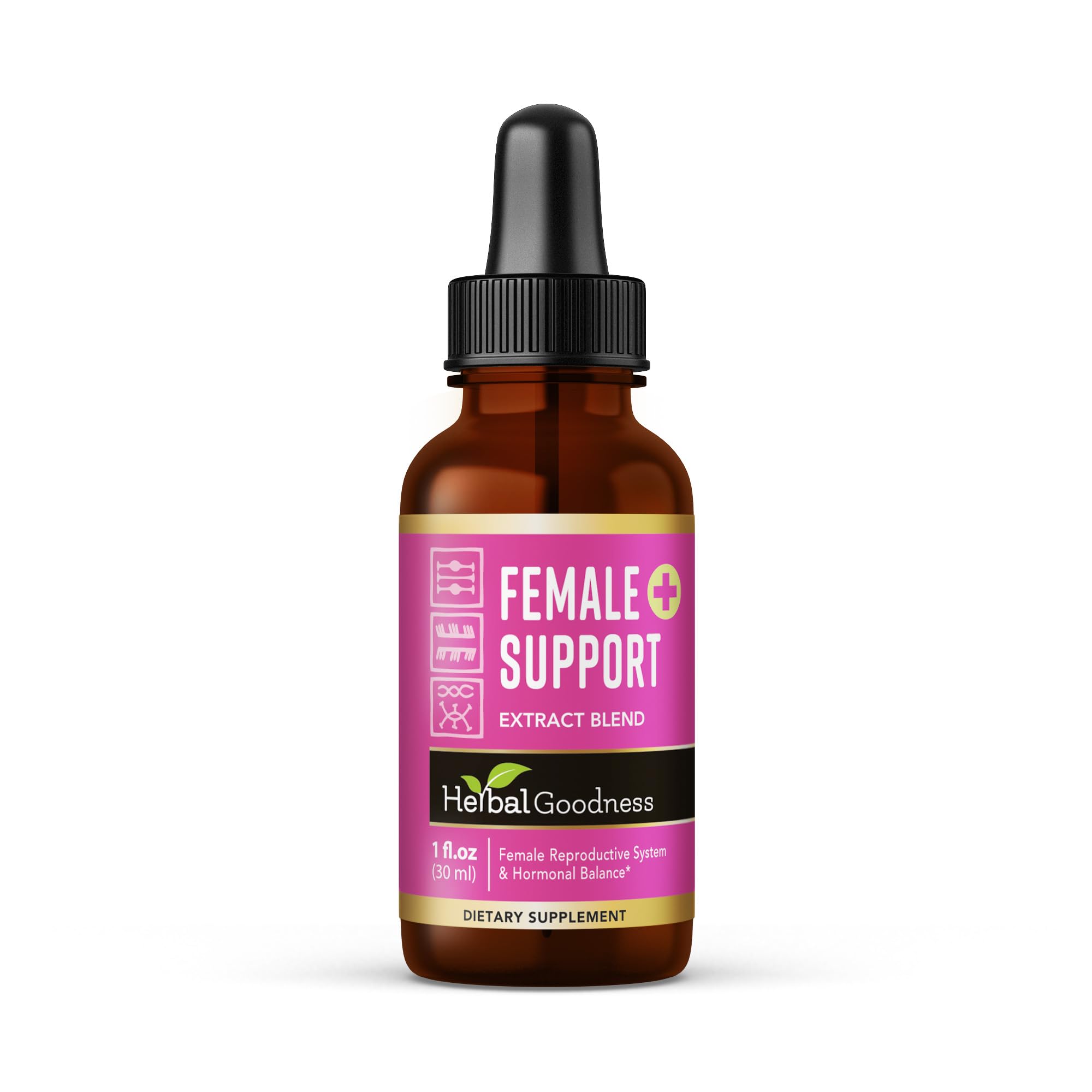 Herbal Goodness Female Support bottle front view promotes daily energy balance
