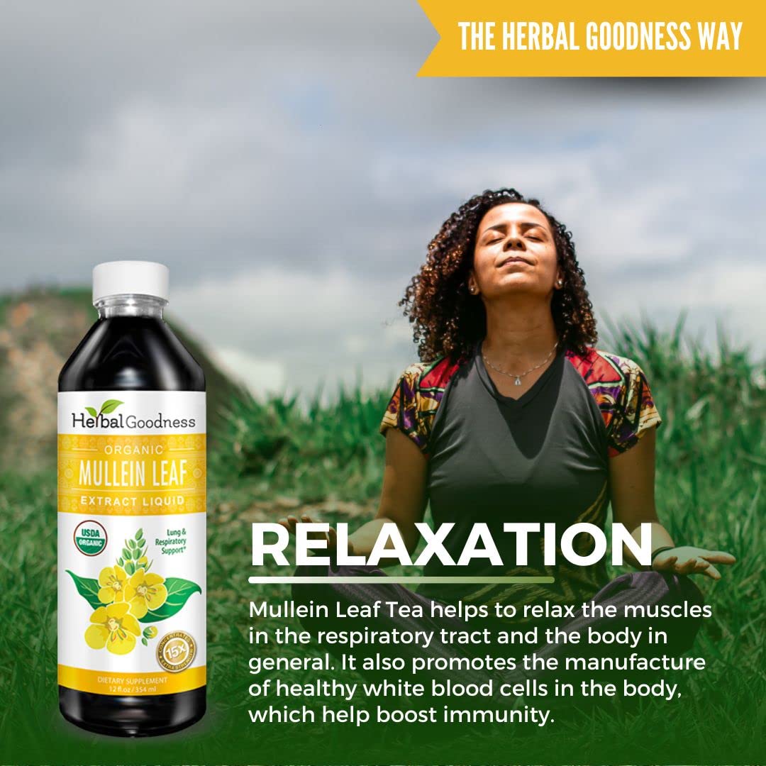 Herbal Goodness Mullein Drops fast absorption for quick daily use.