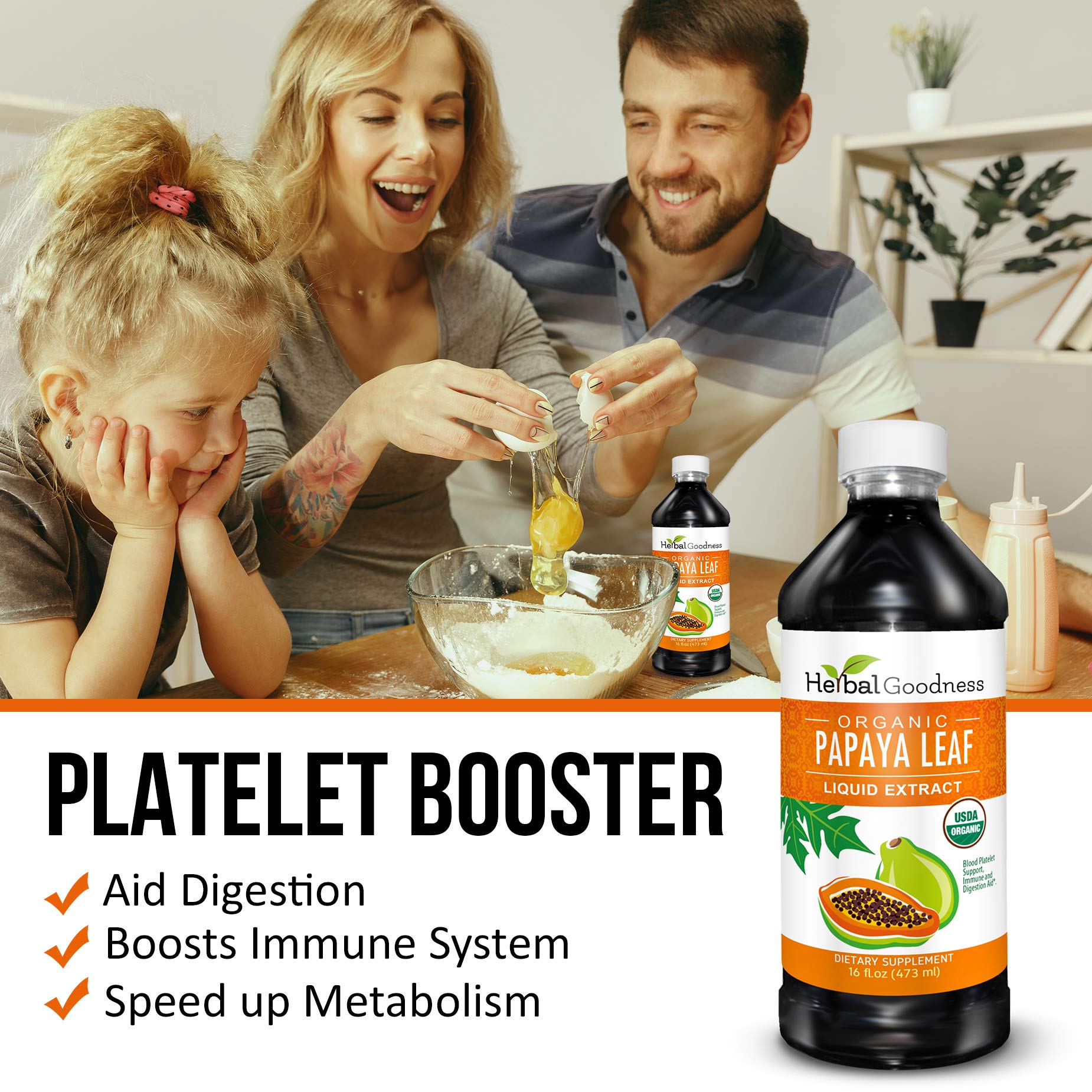Herbal Goodness Organic Kosher Seal on packaging signaling trusted purity.