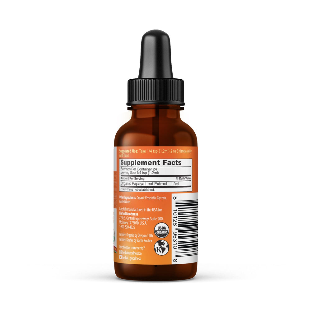 Herbal Goodness Papaya Leaf Extract dropper for easy daily dosing