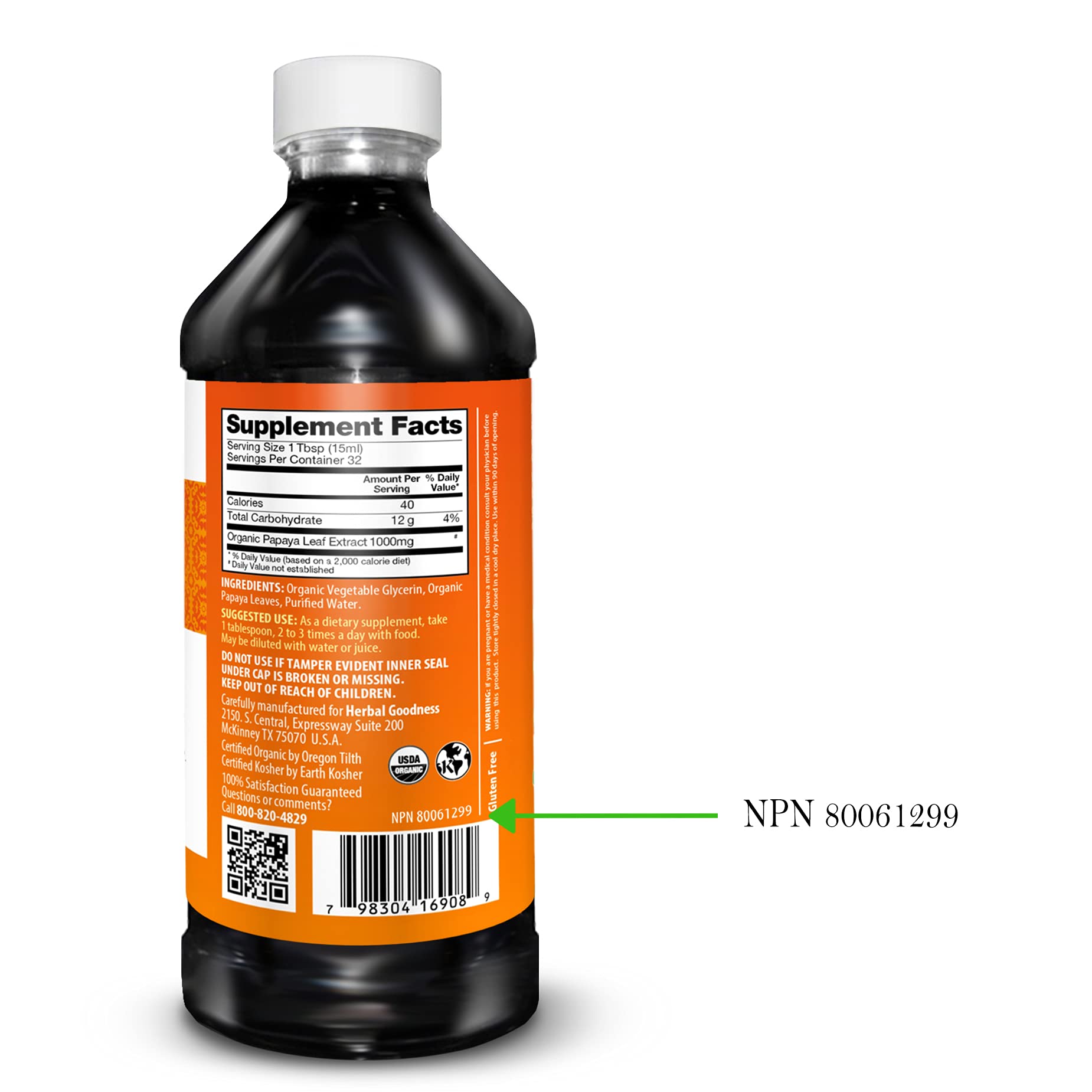Herbal Goodness Papaya Leaf Extract liquid dispense showing convenient usage.