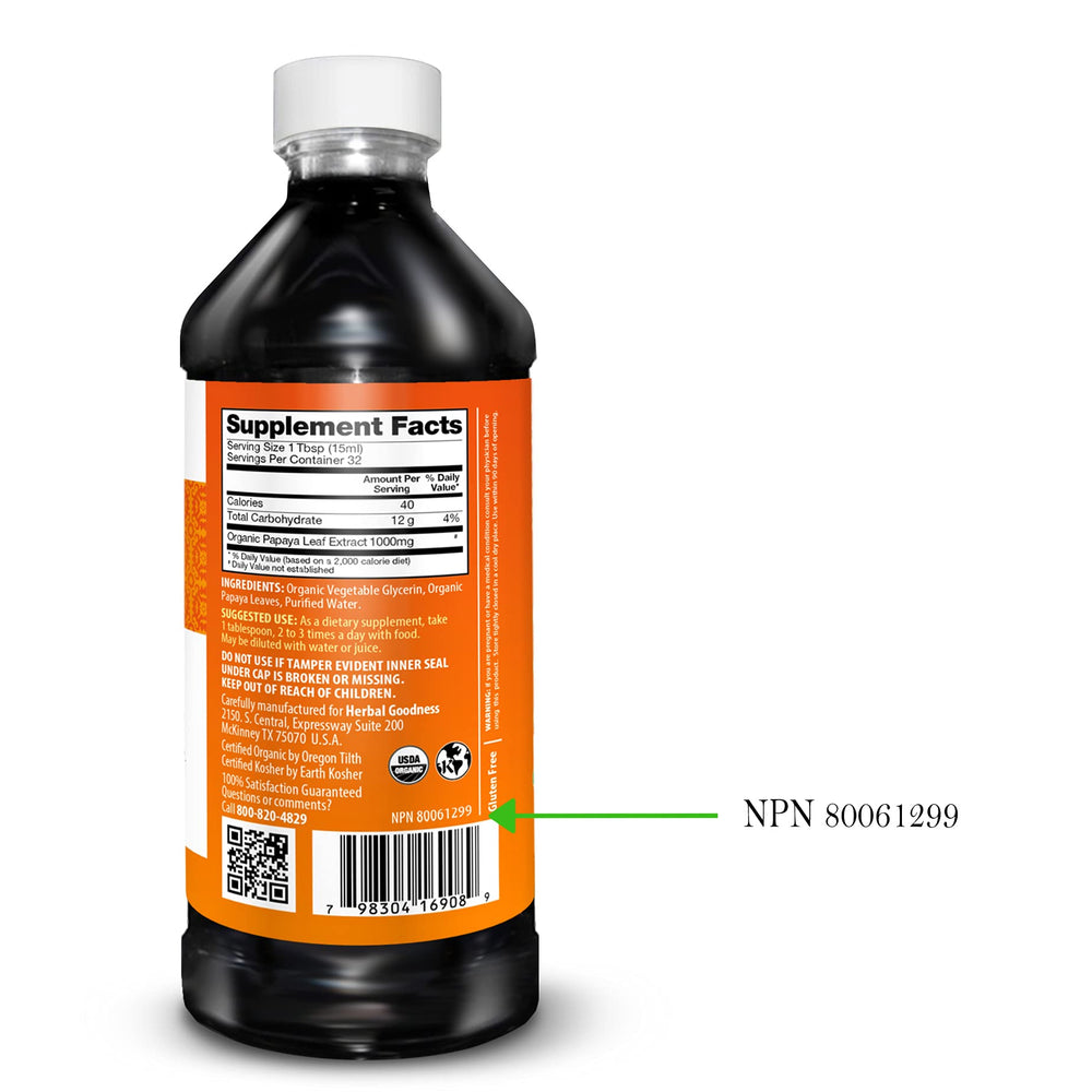 Herbal Goodness Papaya Leaf Extract liquid dispense showing convenient usage.