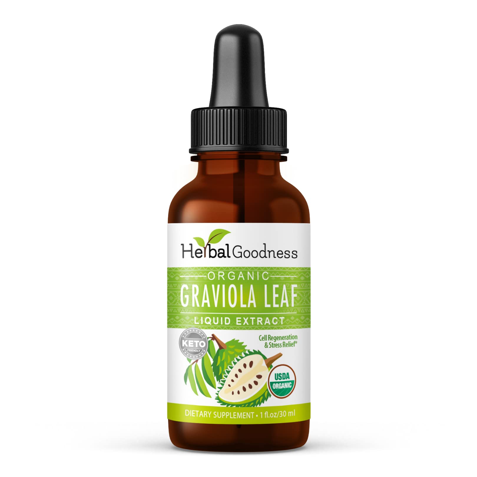 Herbal Goodness soursop extract bottle shows 15x potency for daily vitality