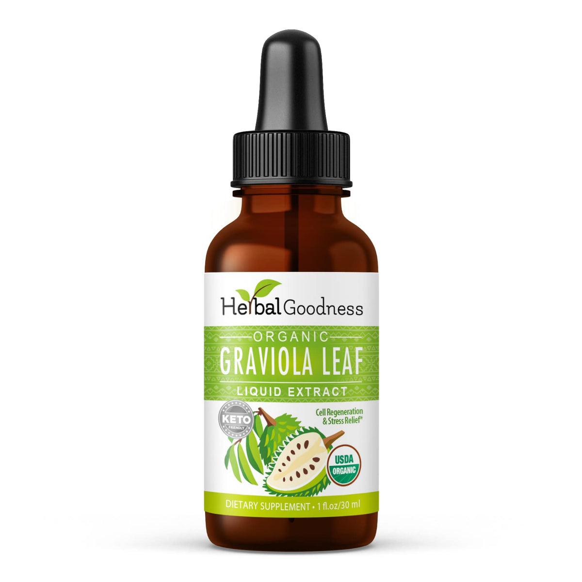 Herbal Goodness soursop extract bottle shows 15x potency for daily vitality