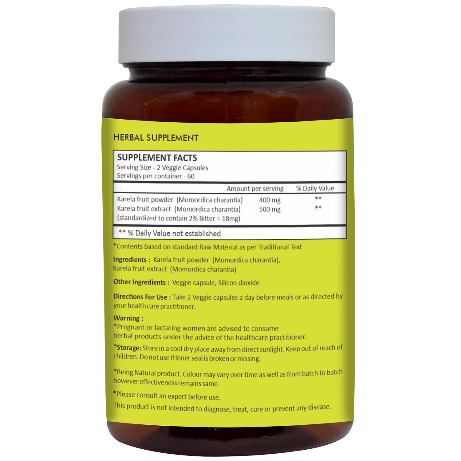 HERBAL HILLS Bitter Melon extract jar for concentrated nutrient support