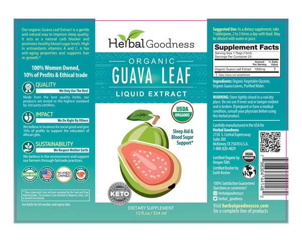 Beauty-focused shot of Herbal Papaya Guava Leaf Extract used in skincare routine.