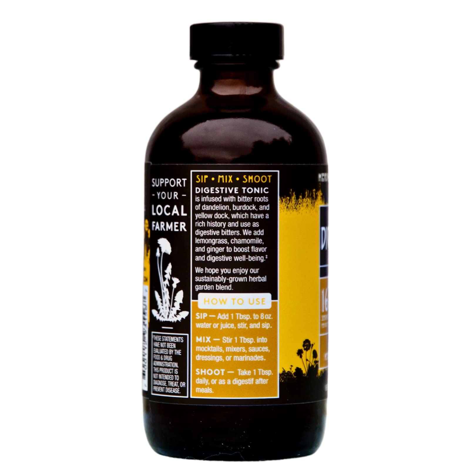 Pouring Herbal Revolution Digestive Tonic into a glass for daily use