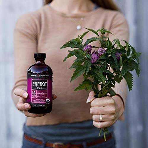 Herbal Revolution Energy Tonic kelp and alfalfa greens provide mineral notes for balance.