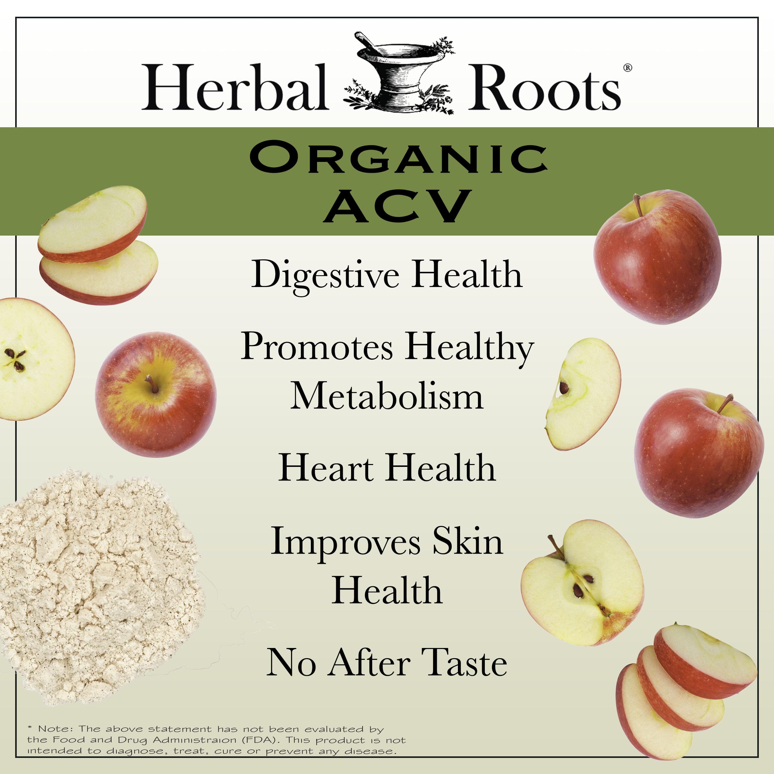 Herbal Roots Apple Cider Vinegar capsules with mother reveal the living culture.