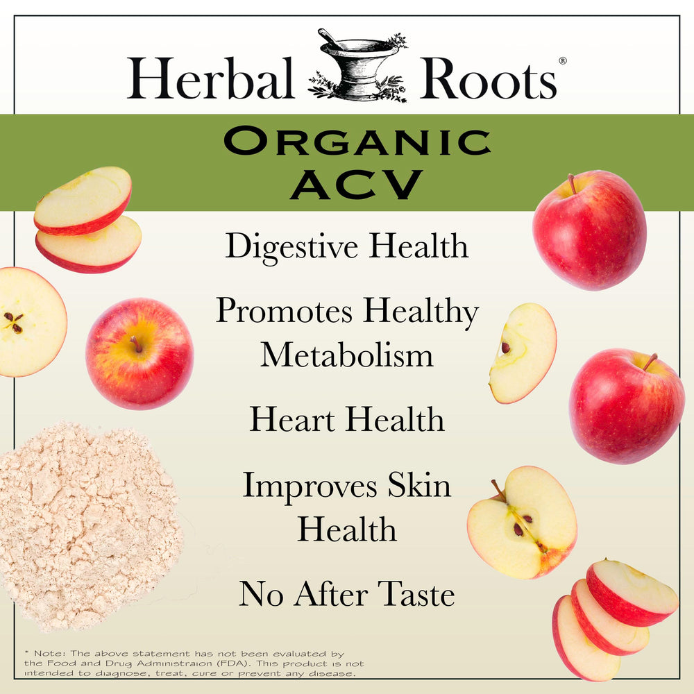 Herbal Roots Apple Cider Vinegar capsules with mother reveal the living culture.