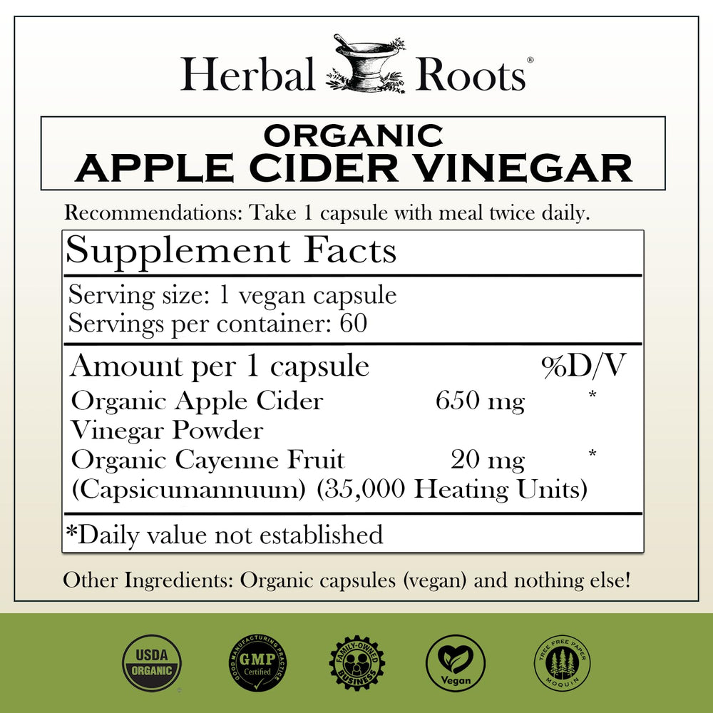 Herbal Roots capsules close-up, vegan and additive-free for convenient daily use.