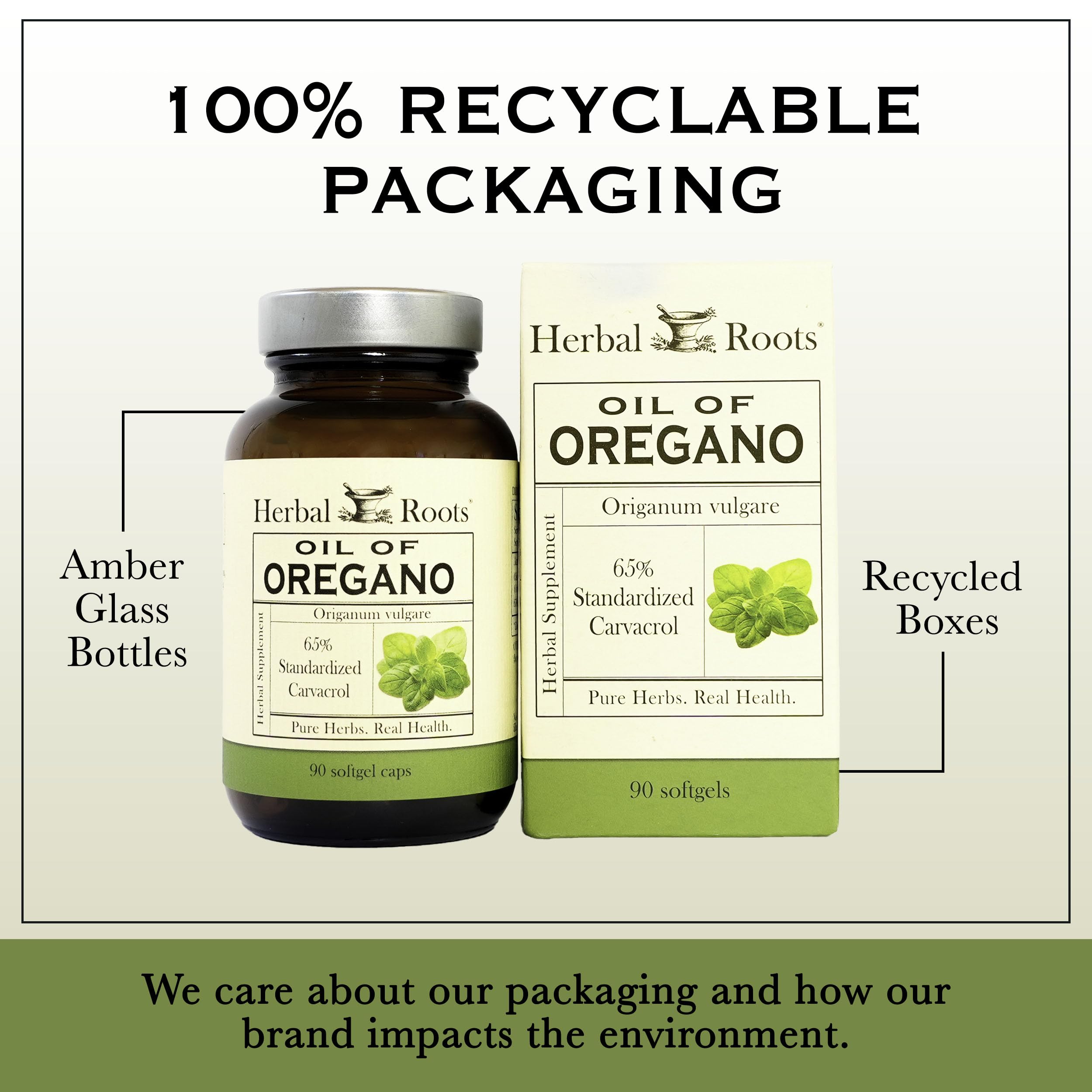 Herbal Roots family-owned logo on the product box.