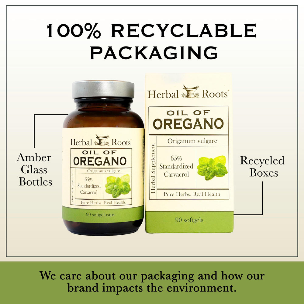 Herbal Roots family-owned logo on the product box.