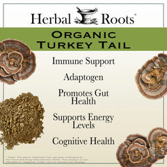 Herbal Roots organic certification badge on product image signals USDA-certified purity