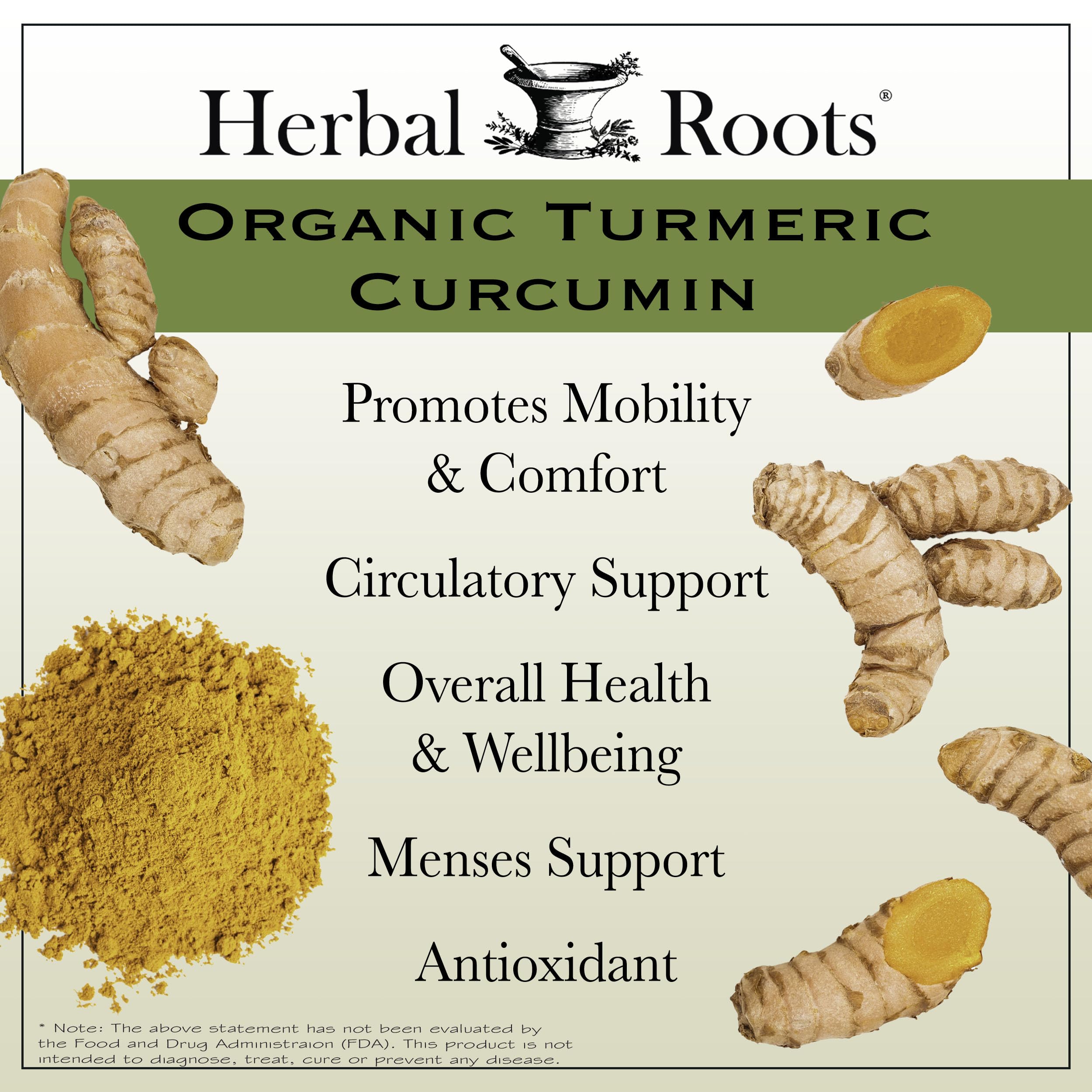 Herbal Roots Turmeric Capsules pour showing easy daily intake