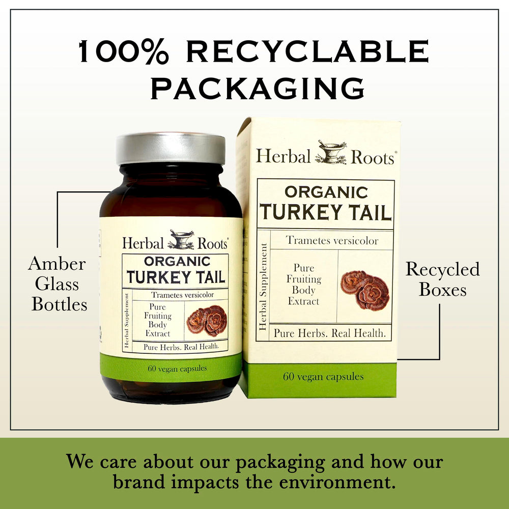 Herbal Roots vegan non-GMO capsules for convenient daily use