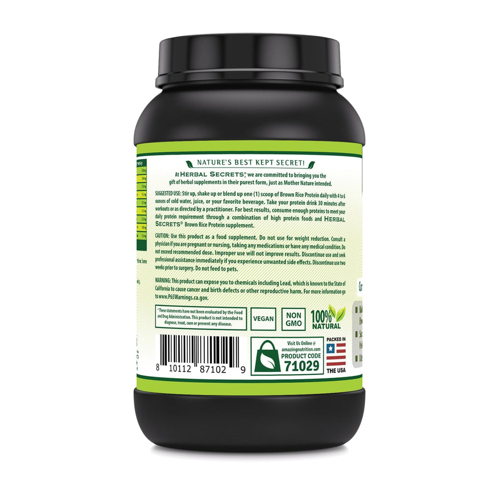 Pouring Herbal Secrets Brown Rice Protein Powder Cookies & Cream into a shake for smoothies