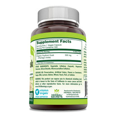 Herbal Secrets psyllium husk veggie capsule close-up for gluten-free use