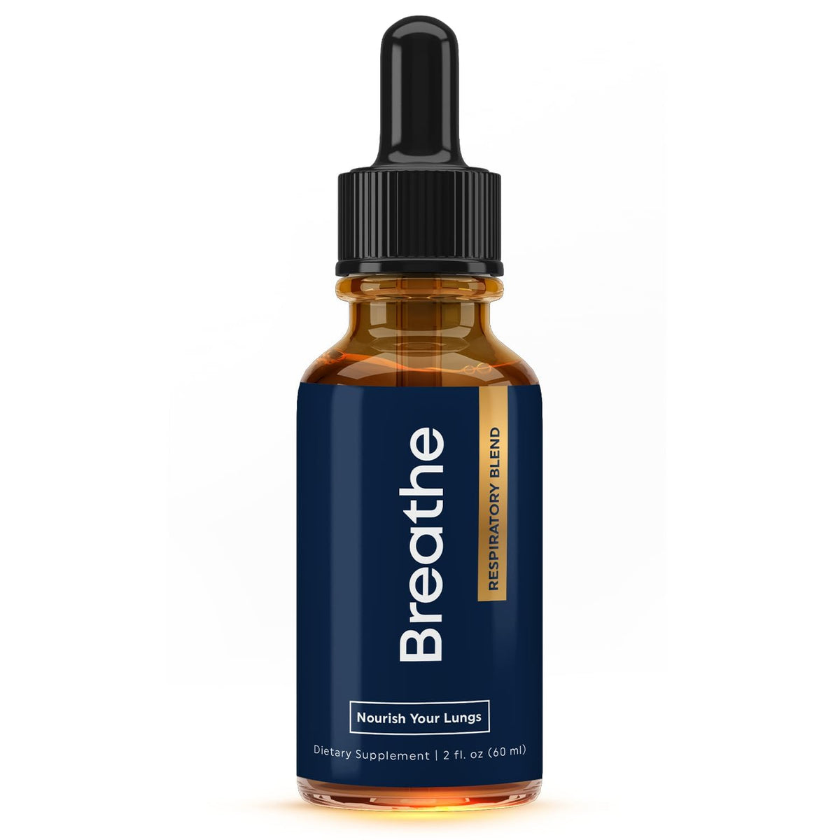 Herbal Tea Therapy Breathe 8-in-1 bottle with label ready to use for daily lung support.