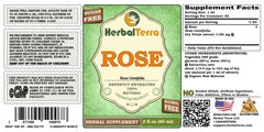 Herbal Terra Rose dried petals closeup highlights premium botanicals for DIY tinctures and blends.