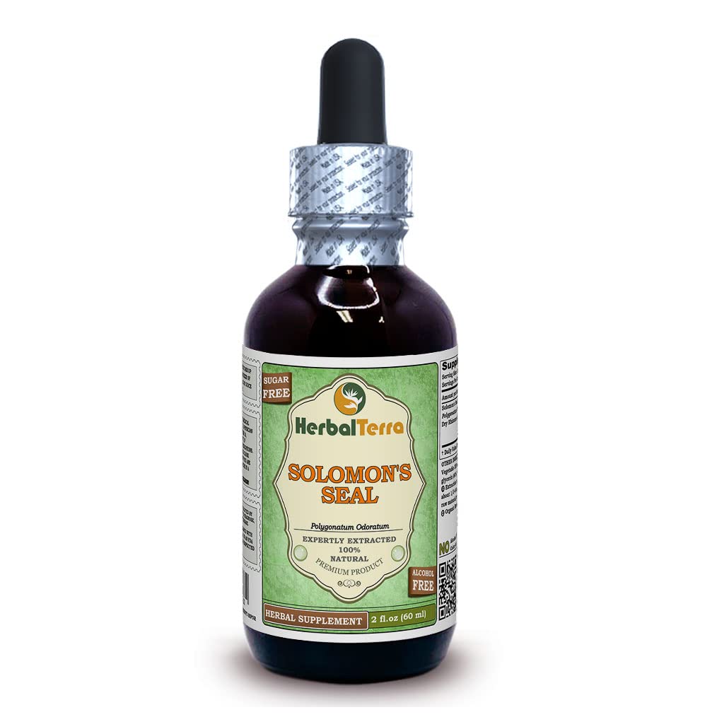Herbal Terra Solomon's Seal glycerite bottle pour for easy, alcohol-free use.