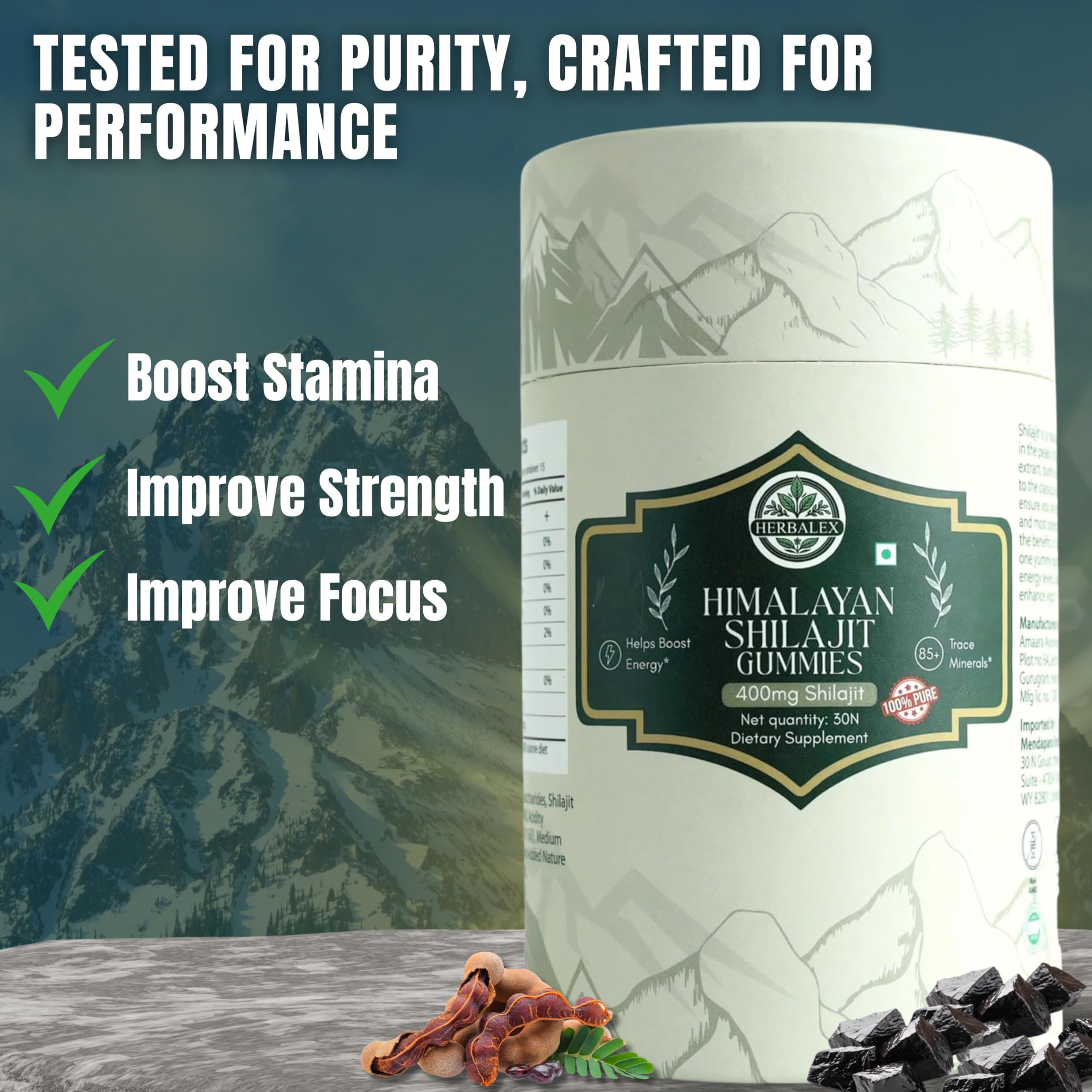 Pack shot emphasizes travel-friendly packaging for on-the-go wellness.