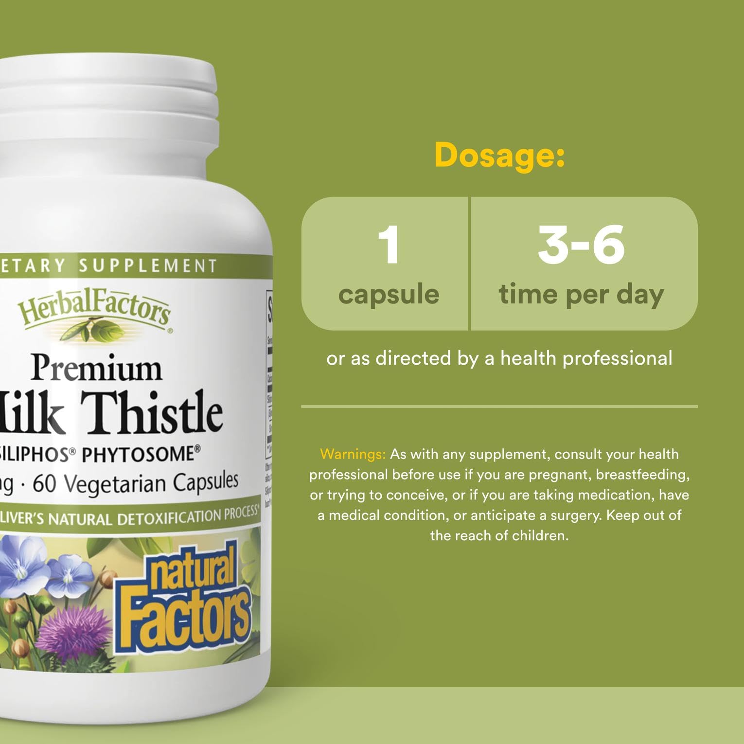 HerbalFactors premium bottle on kitchen counter suggests easy supplementation