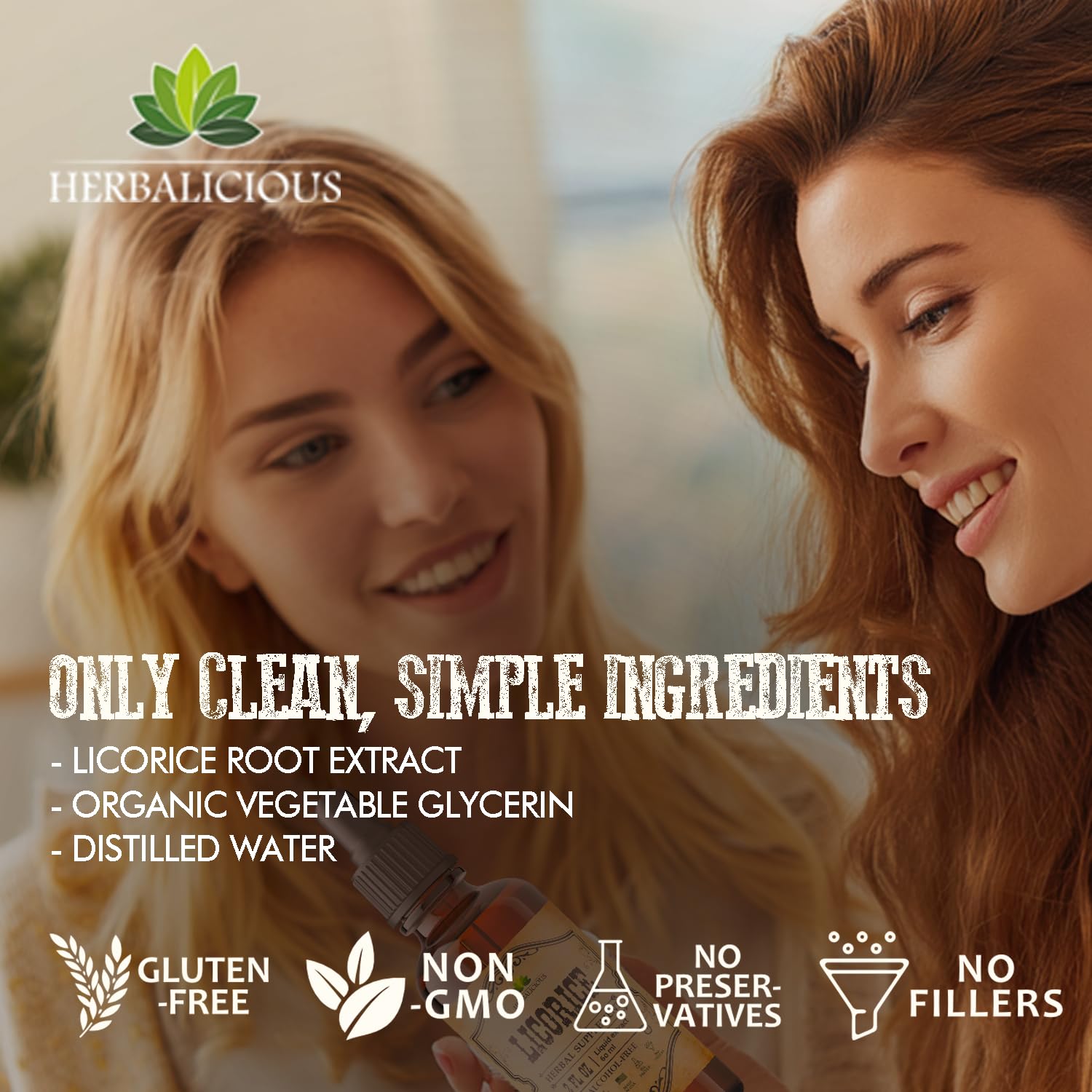 HERBALICIOUS gluten-free label supporting gluten-free lifestyle choices.