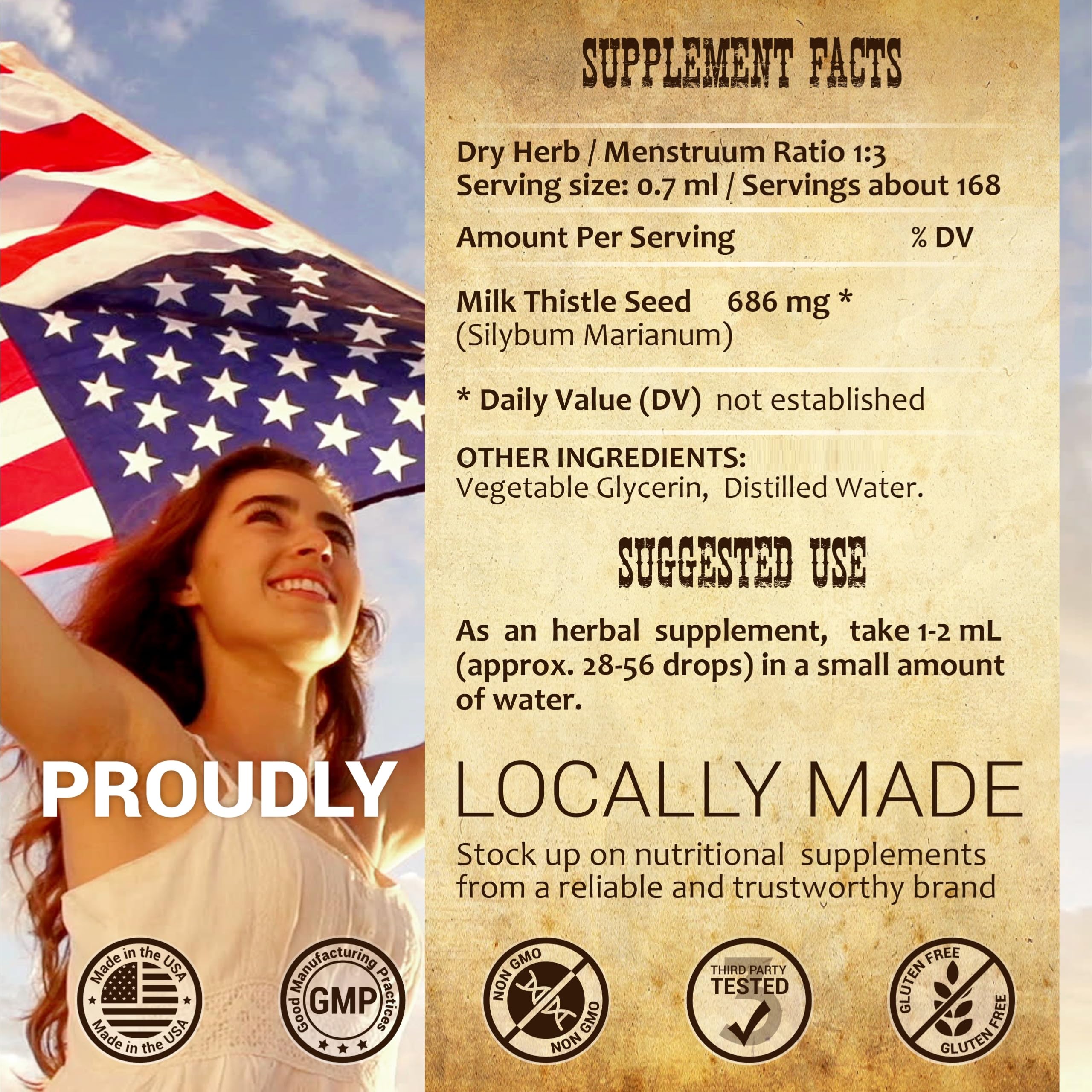 HERBALICIOUS Made in USA label on bottle communicates quality.