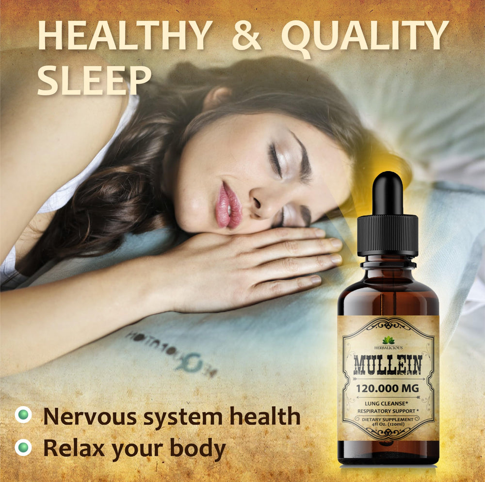 Ingredients highlight organic mullein leaf with vegan non GMO formula