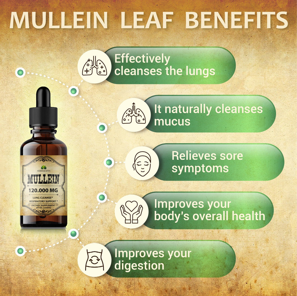 Made in the USA ensures quality and safety standards for HERBALICIOUS Mullein Drops