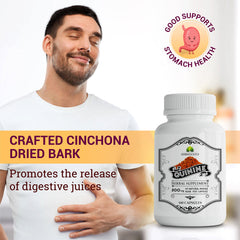 HERBALICIOUS Quinine Capsules pouring shot demonstrates easy daily use for potential leg comfort.