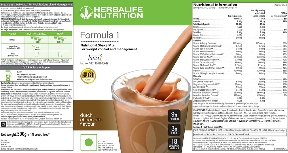 Herbalife Formula 1 Dutch Chocolate recipe ideas for quick smoothies and breakfast boosts.