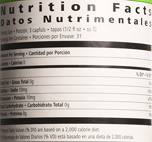 Close-up of aloe-based ingredients and vitamins in Herbalife concentrate.
