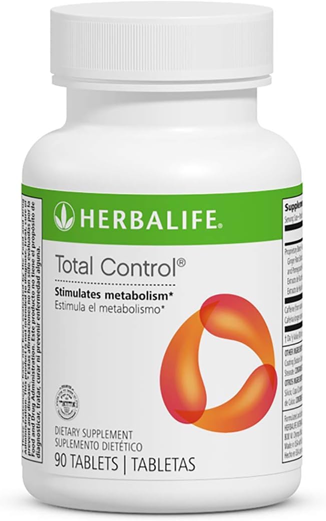 Herbalife Total Control 90 tablets bottle for daily use and natural product quality.