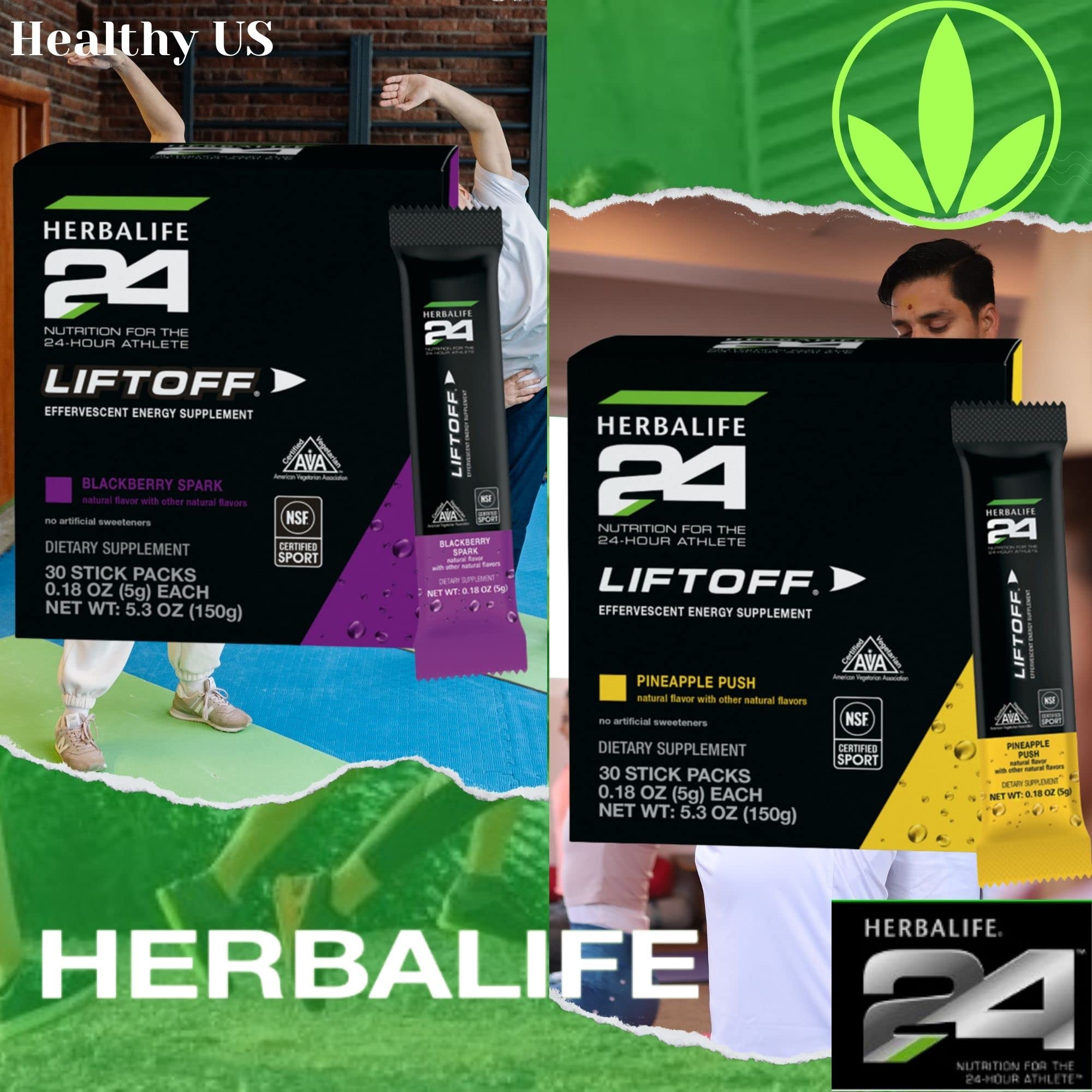 Herbalife24 Liftoff Pineapple Push bundle with 30 sticks.