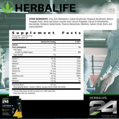 Herbalife24 Liftoff Pineapple Push in glass boosts focus during workouts.